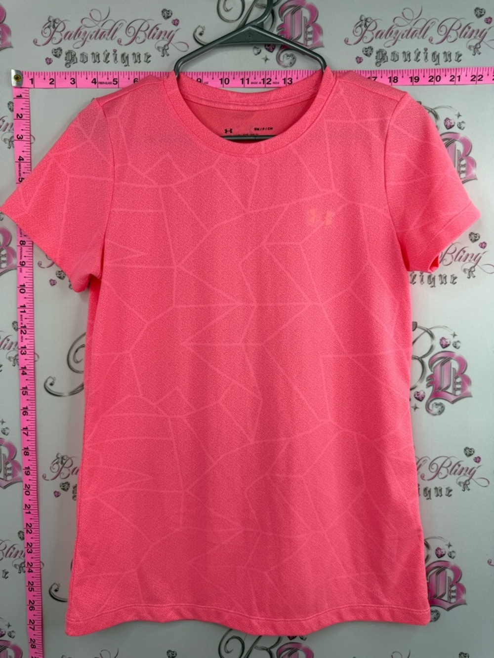 Under Armour T-shirt loose fit Neon Pink Short-Sleeve Athletic Tee heatgear